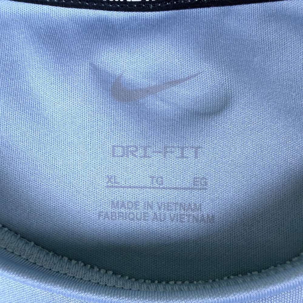 Nike Dri-FIT Miler‎ Running T-Shirt Womens XL Blue Logo Mesh Lined High Low Hem - Picture 3 of 11